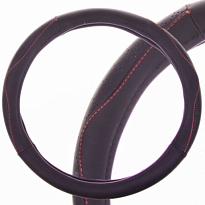 Оплетка SKYWAY Art-1 M (370-390мм) Черная экокожа